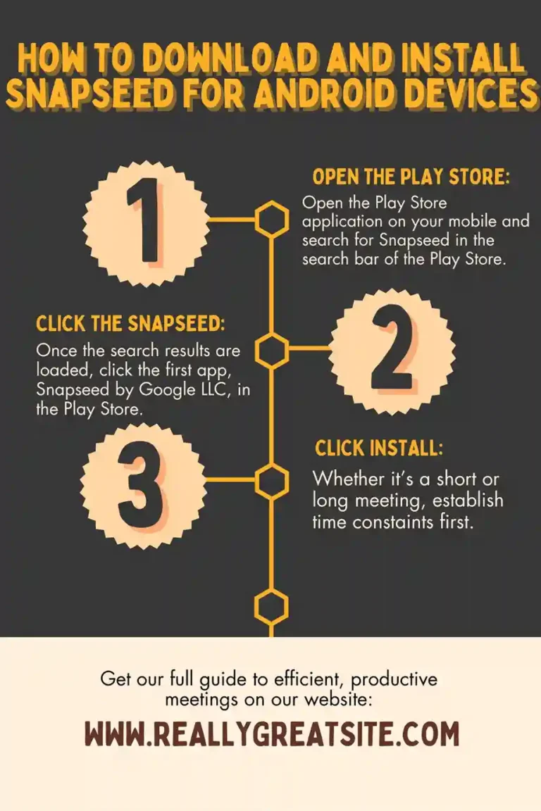 Snapseed Download the latest version 8 how to Download Snapseed infographic